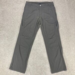 McKINLEY Cargo Outdoor Hiking Pants Women L Green Ankle Zip Stretch Camp Utility